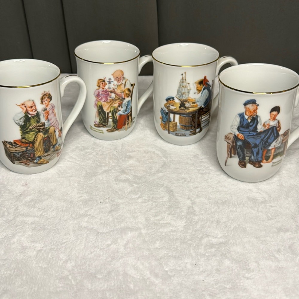 Authentic Norman Rockwell Collectors Cups